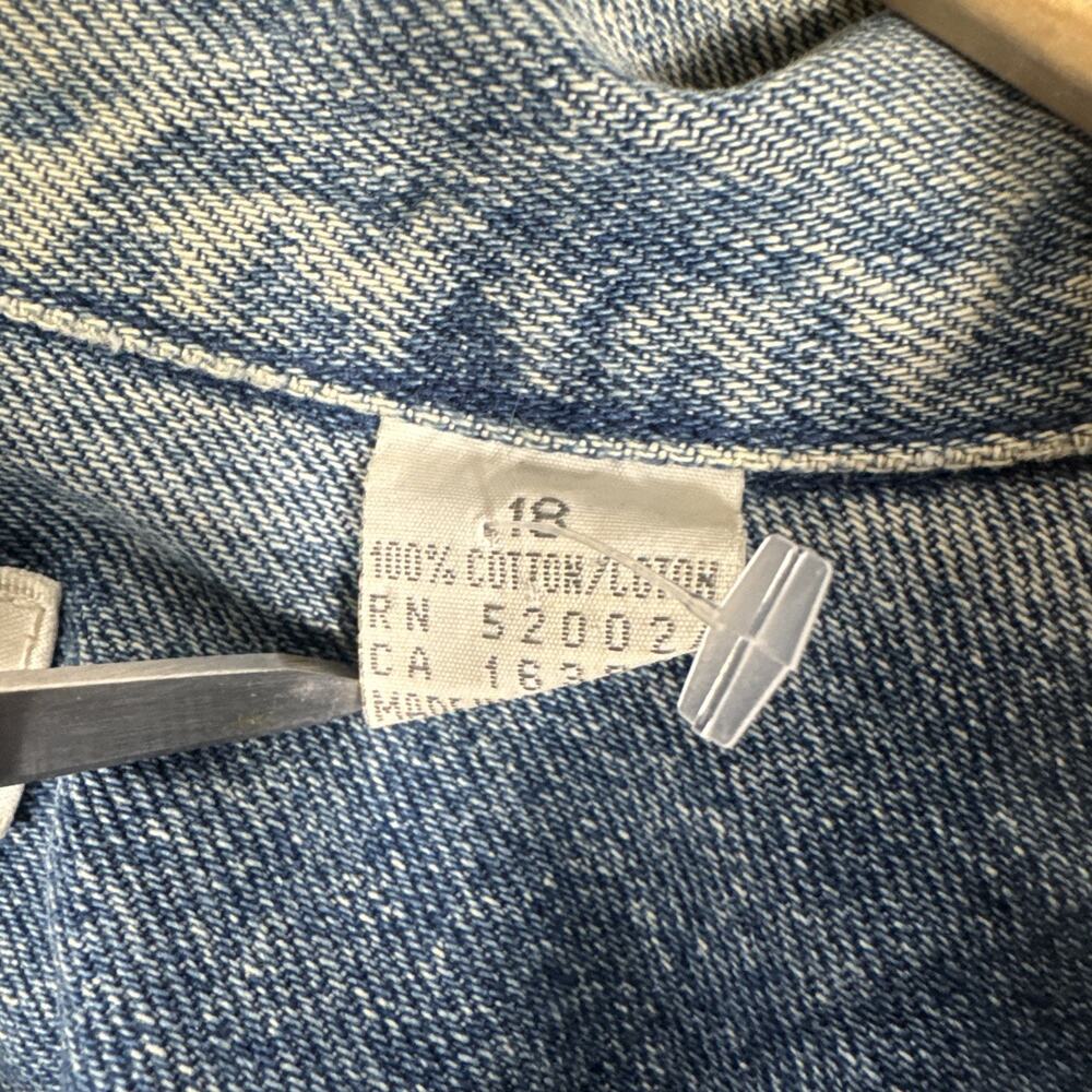 Vintage Elisabeth Liz Claiborne Blue Denim Jacket Western Cowboy Women’s 18 - Picture 5 of 7
